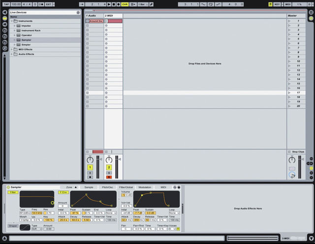 blank Sampler uses Live's browser to access samples and patches